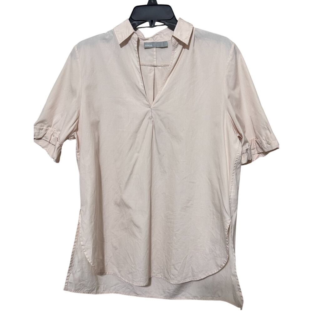 Vince‎ Blush Pink Swing Front Pullover Blouse shirt popover Women's Small cotton